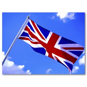 Αφίσα (Αγγλία, σημαία, ουρανός, πόλη, εξοχή, Λονδίνο, θέα)
